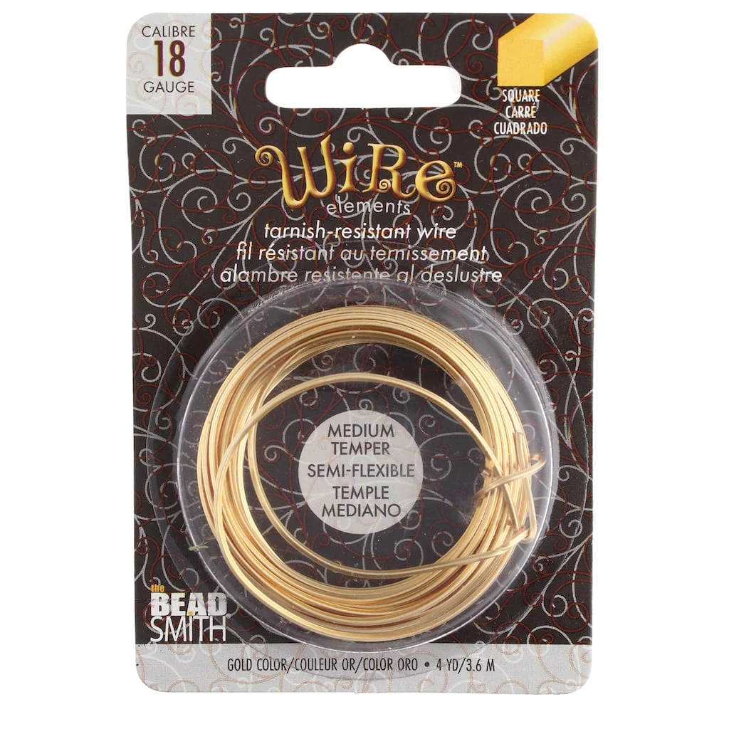 Deals โจ The Beadsmith® Wire Elements™ 18 Gauge Tarnish Resistant Medium Temper Square Wire, 4yd. ๐ 3 Deals โจ The Beadsmith® Wire Elements™ 18 Gauge Tarnish Resistant Medium Temper Square Wire, 4yd. ๐