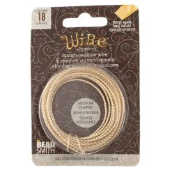 Deals 🌟 The Beadsmith® Wire Elements™ 18 Gauge Tarnish Resistant Medium Temper Twisted Square Wire, 8yd. 🤩 -Beadsmith Sales D667974S 1 1