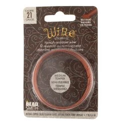 Buy โ๏ธ The Beadsmith® Wire Elements™ 21 Gauge Tarnish Resistant Medium Temper Half Round Wire, 7yd. ๐ฏ