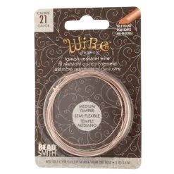 Promo 🔥 The Beadsmith® Wire Elements™ 21 Gauge Tarnish Resistant Medium Temper Half Round Wire, 4yd. 😀 -Beadsmith Sales D667981S 1