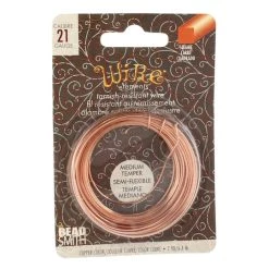 Promo 💯 The Beadsmith® Wire Elements™ 21 Gauge Tarnish Resistant Medium Temper Square Wire, 7yd. 🎁 -Beadsmith Sales D667986S 1