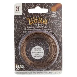 Promo 💯 The Beadsmith® Wire Elements™ 21 Gauge Tarnish Resistant Medium Temper Square Wire, 7yd. 🎁 -Beadsmith Sales D667991S 1