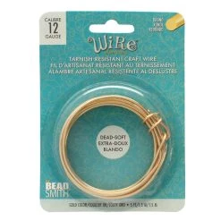 Best Pirce 🛒 The Beadsmith® Wire Elements™ 12 Gauge Gold Tarnish Resistant Soft Temper Wire, 5ft. 💯