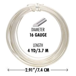 Flash Sale 😍 The Beadsmith® Wire Elements™ 16 Gauge Silver Tarnish Resistant Soft Temper Wire, 4yd. 🔔 -Beadsmith Sales D673297S 4