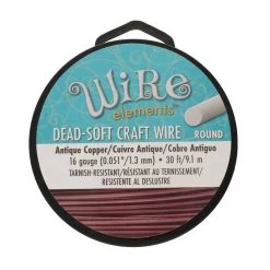 Buy 😀 The Beadsmith® Wire Elements™ 16 Gauge Antique Copper Tarnish Resistant Soft Temper Wire, 30ft. 🌟 -Beadsmith Sales D673298S 3
