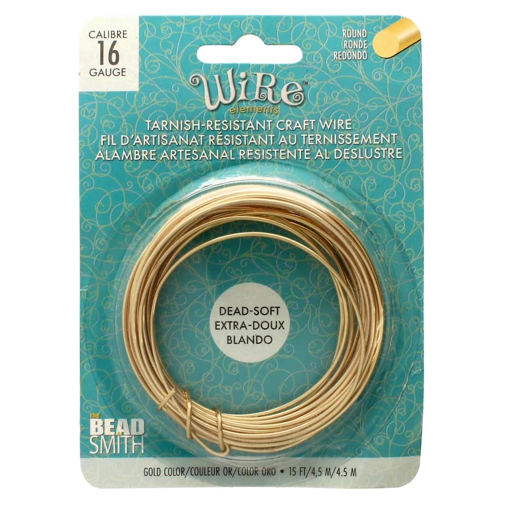 Best reviews of ✔️ The Beadsmith® Wire Elements™ 16 Gauge Gold Tarnish Resistant Soft Temper Wire, 15ft. 🌟 3 Best reviews of ✔️ The Beadsmith® Wire Elements™ 16 Gauge Gold Tarnish Resistant Soft Temper Wire, 15ft. 🌟