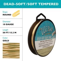 Brand new 😀 The Beadsmith® Wire Elements™ 18 Gauge Tarnish Resistant Soft Temper Wire, 50ft. 👍 17 Brand new 😀 The Beadsmith® Wire Elements™ 18 Gauge Tarnish Resistant Soft Temper Wire, 50ft. 👍 -Beadsmith Sales D673315S 4
