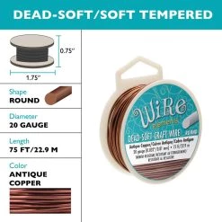 Coupon 👏 The Beadsmith® Wire Elements™ 20 Gauge Tarnish Resistant Soft Temper Wire, 75ft. ✨ -Beadsmith Sales D673336S 4
