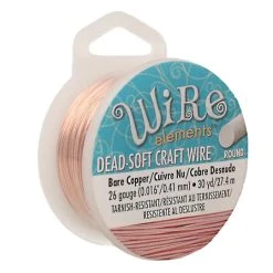 The Beadsmith® Wire Elements™ 26 Gauge Tarnish Resistant Soft Temper Wire, 30yd. 11 The Beadsmith® Wire Elements™ 26 Gauge Tarnish Resistant Soft Temper Wire, 30yd. -Beadsmith Sales D673412S 1