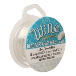 Discount 🛒 The Beadsmith® Wire Elements™ 28 Gauge Tarnish Resistant Soft Temper Wire, 15yd. 🌟 -Beadsmith Sales D673441S 1