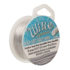 Brand new ๐ The Beadsmith® Wire Elements™ 28 Gauge Tarnish Resistant Soft Temper Wire, 40yd. ๐